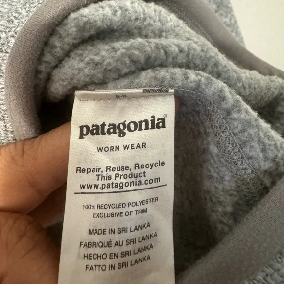 Patagonia Better Sweater 1/4 Zip Fleece Pullover Gray Medium - Picture 7 of 11
